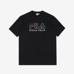 Fila 3d Logo - Miesten Poolopaita - Mustat | FI-10100